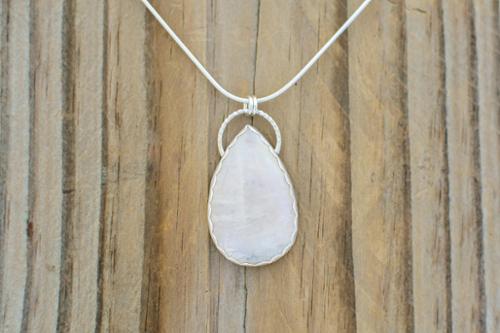 Large moonstone on sterling silver
