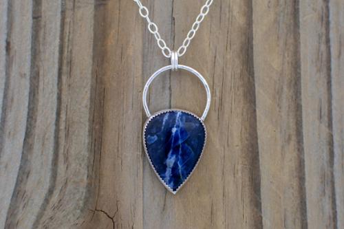 Sodalite on sterling silver