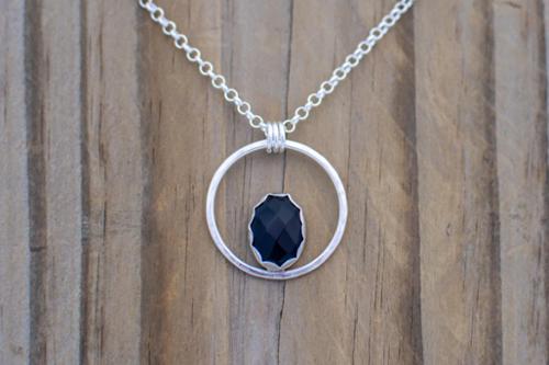 Onyx on sterling silver